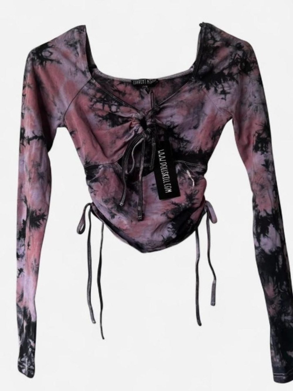 Current Mood Dolls Kill Purple Tie Dye Winsome Wonders Top NWT SOLD OUT style XS